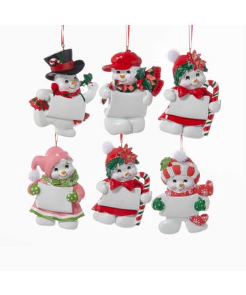 Snow Kid Ornaments For Personalization, 6 Assorted