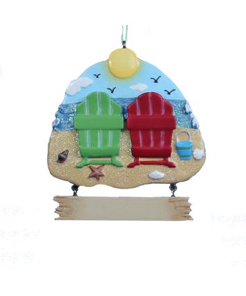 Beach Chair Family Of 2 Ornament For Personalization