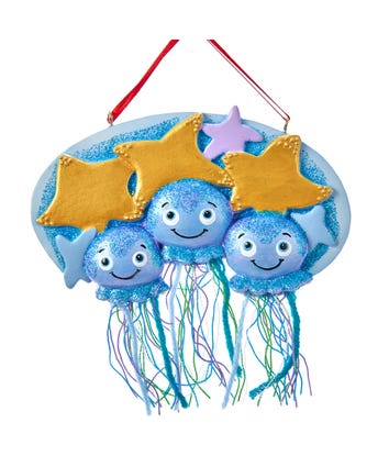 Jellyfish Family Of 3 Ornament For Personalization