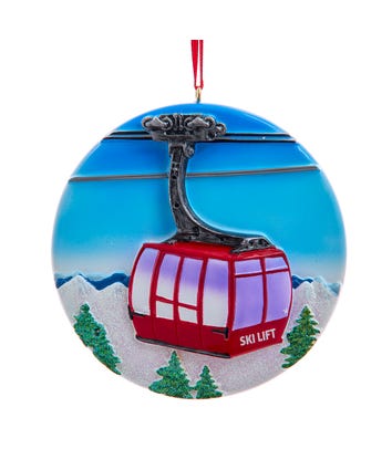 Cable Car Ski Lift Ornament