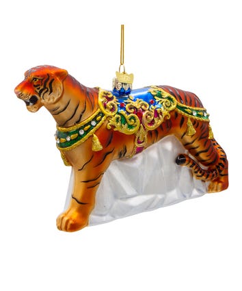 Bellissimo Glass Tiger Ornament