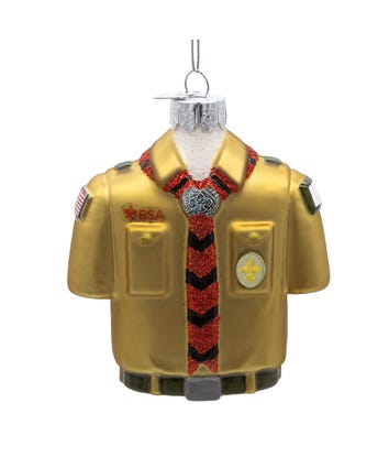 Boy Scouts of America Glass Boy Scout Shirt Ornament