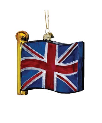 Noble Gems™ Flag Of United Kingdom Glass Ornament
