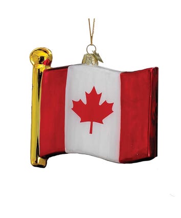 Noble Gems™ Flag Of Canada Glass Ornament