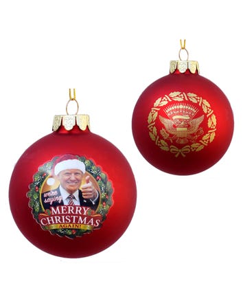 80MM President Trump Glass Ball Ornament