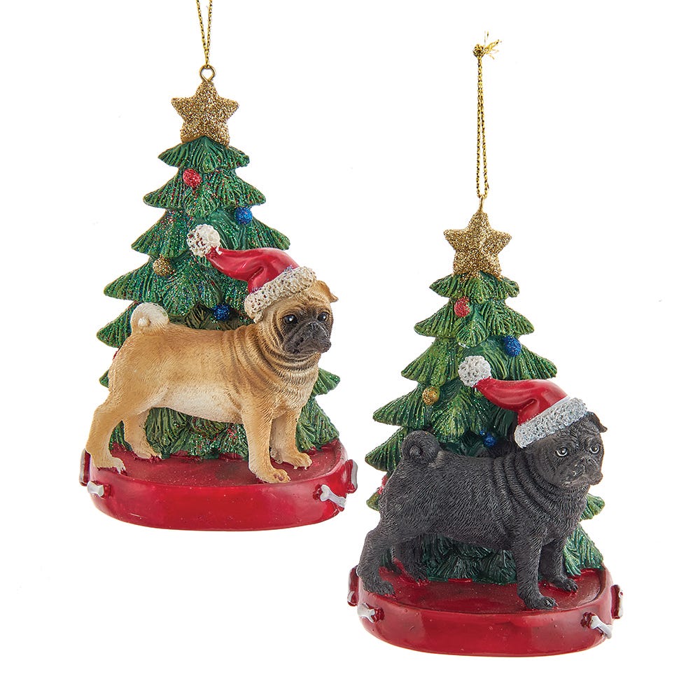Details about   Pug Christmas Ornament Dog In Stocking Kurt S Adler New Gift 