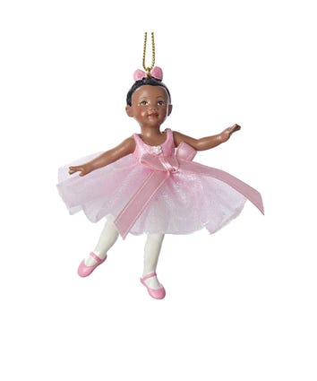 African American Little Ballerina Ornament