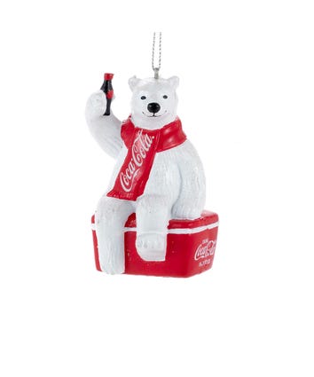 Coca-Cola® Bear On Cooler Ornament