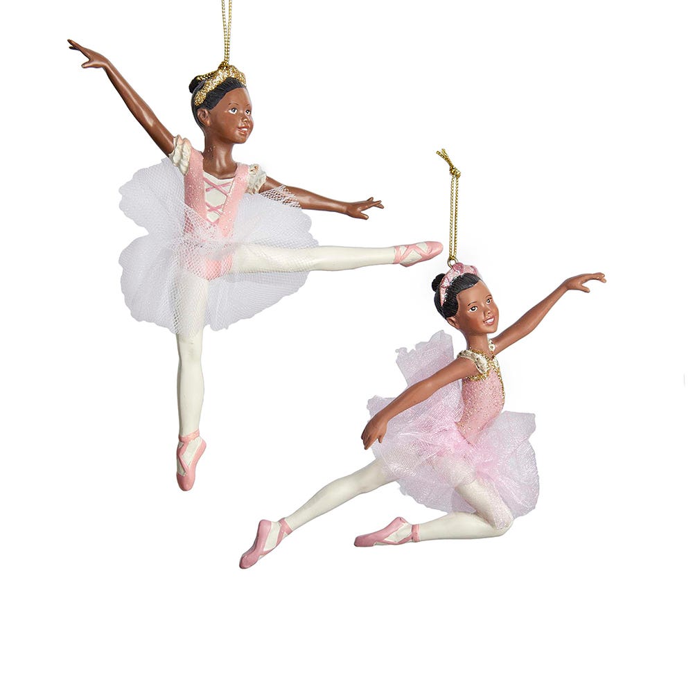 Kurt Adler African American Ballerina Ornament C7976 