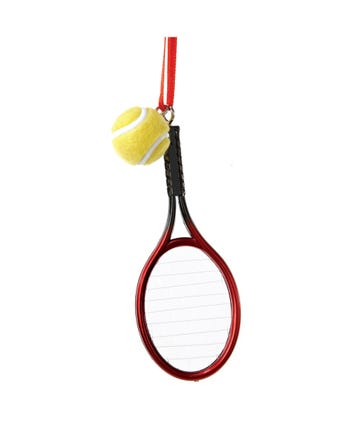 Tennis Racket With Ball Ornament  