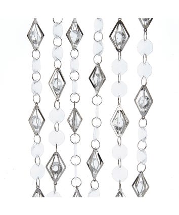 Silver and White Beaded Garland