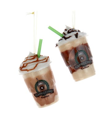 Cafeccino Ornaments, 2 Assorted