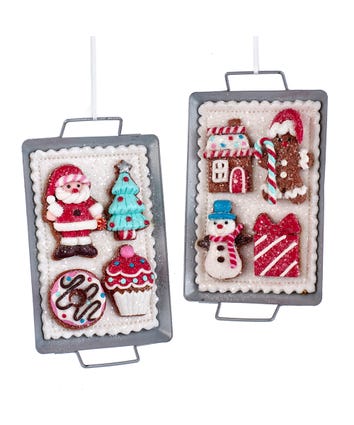 Gingerbread With Metal Pan Ornaments, 2 Assorted