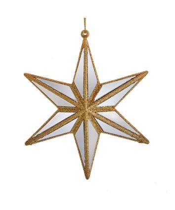 Ivory & Gold Mirrored Star Ornament
