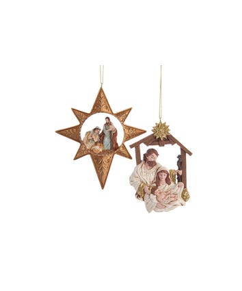 Nativity Holy Family Ornaments, 2 Assorted