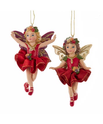Sugar Frost Fairy Ballerina Ornaments, 2 Assorted