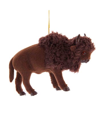 Plush Buffalo Ornament