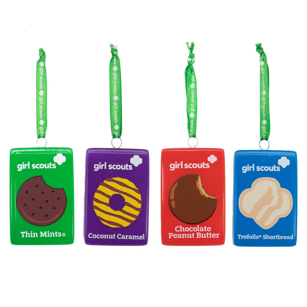 Details about   Trefoil Shortbread Kurt Adler Girl Scouts of The USA Cookie Box Ornaments 