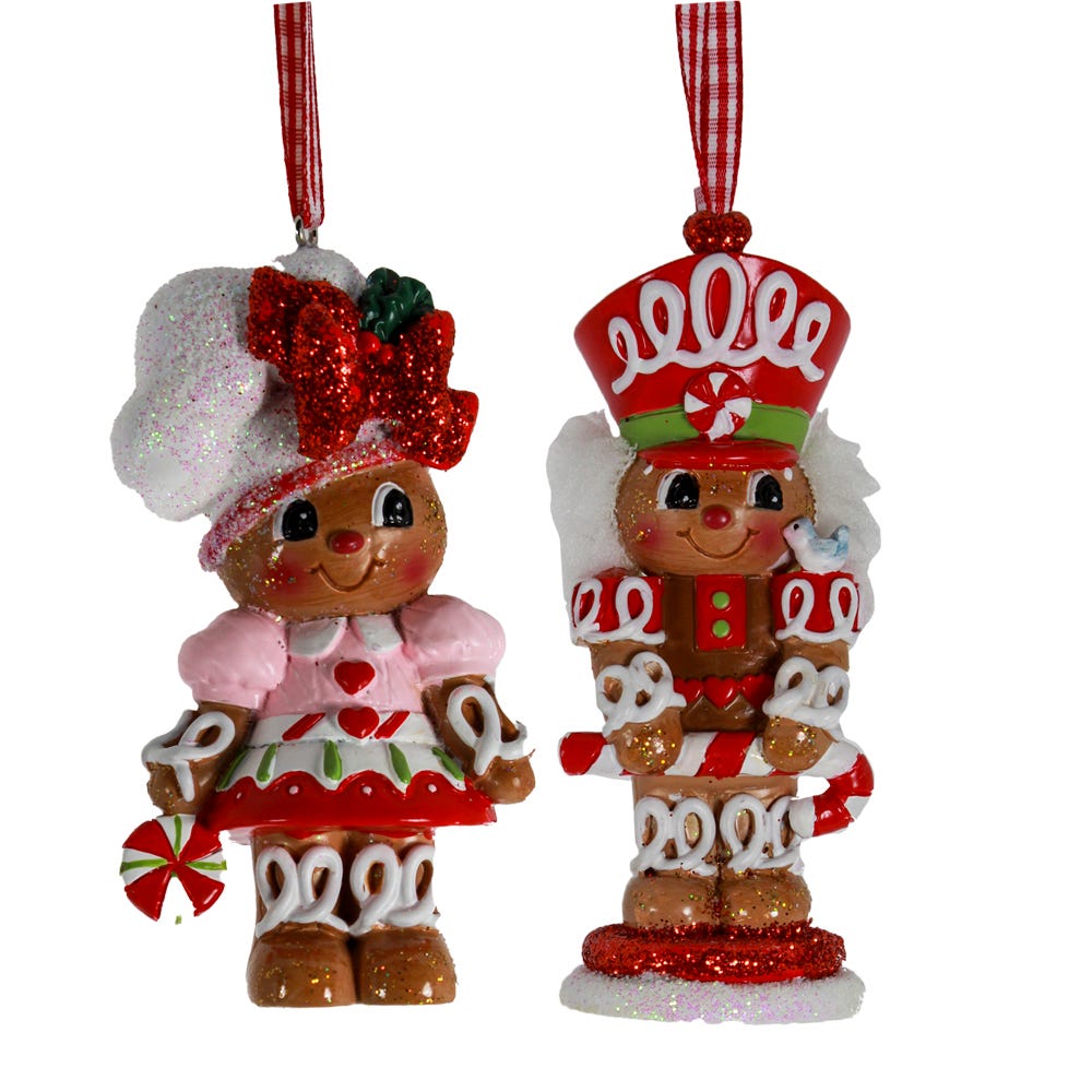Kurt Adler GINGERBREAD BOY/GIRL ORNAMENT 4A 