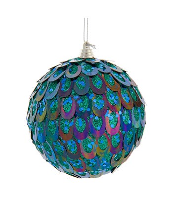 100MM Peacock Ball Ornament
