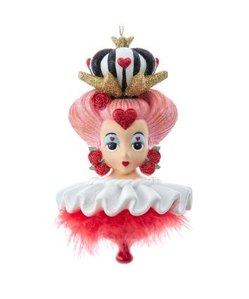 6.25 Hollywood Nutcrackers™ Queen Of Hearts Hat Ornament