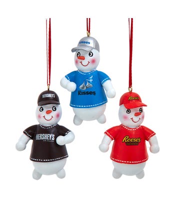 Hershey's™ Snowman Ornaments, 3 Assorted