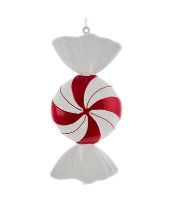 Red and White Peppermint Candy Ornament