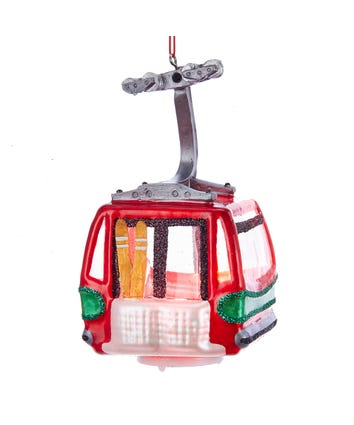 Battery-Operated Lighted LED Gondola Glass Ornament