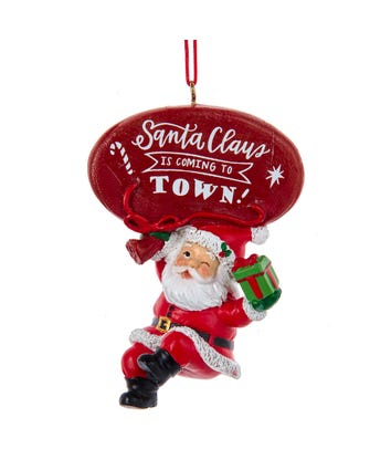 Santa With Balloon Ornament