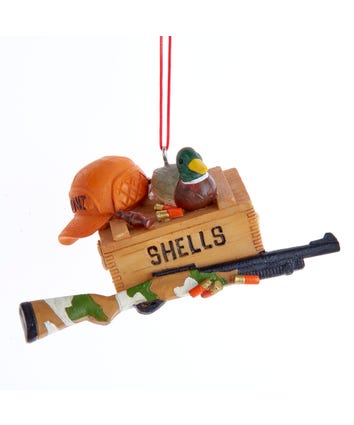 Shotgun Shell Box With Duck Ornament