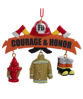 Firefighter Dangle Ornament