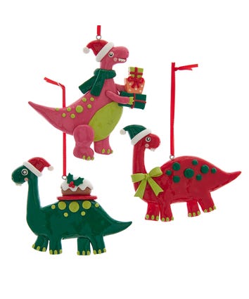 Claydough Dinosaur Ornaments, 3 Assorted
