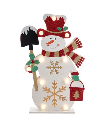 Battery Operated Lighted Snowman Table Décor