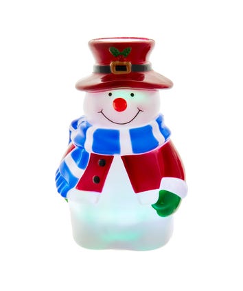 Battery-Operated or USB Powered Snowman Night Light Projector