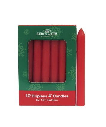 Red Candles For M0186, 12-Piece Box Set