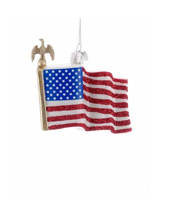 Noble Gems™ American Flag Glass Ornament