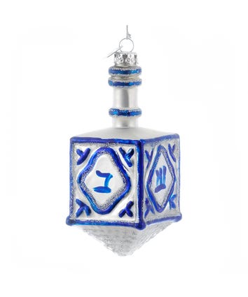 Noble Gems™ Hanukkah Dreidel Glass Ornament