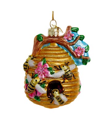 Noble Gems™ Beehive Glass Ornament