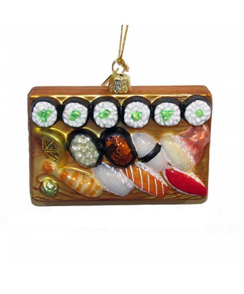 Noble Gems™ Sushi Platter Glass Ornament