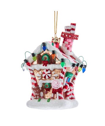 Noble Gems™ Glass Gingerbread House Ornament