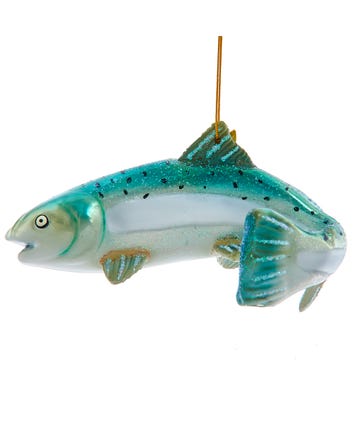 Noble Gems™ Glass Chinook Salmon Ornament
