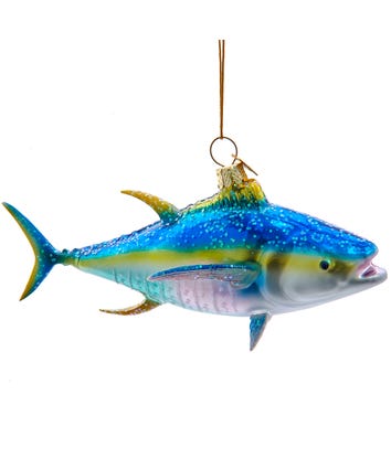 Noble Gems™ Glass Yellowfin Tuna Ornament