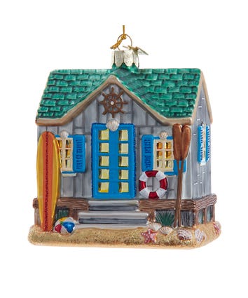 Noble Gems™ Glass Boat House Ornament