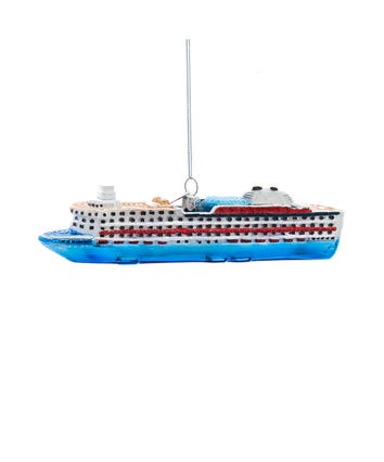 Noble Gems™ Glass Cruise Ship Ornament