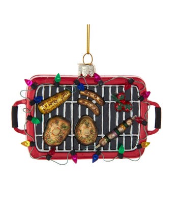 Noble Gems™ Glass Barbecue Grill With Food Ornament