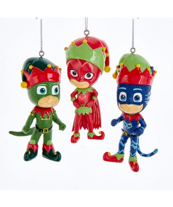 PJ Masks© With Elf Suits Ornaments, 3 Assorted