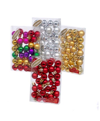 20MM Shatterproof Multicolored Ball Ornaments, 28-Piece Box Set