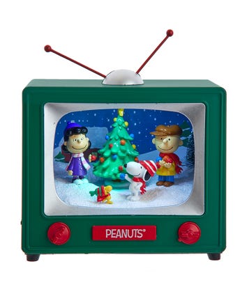 Peanuts© Battery Operated Outdoor Scene Musical TV Table Piece