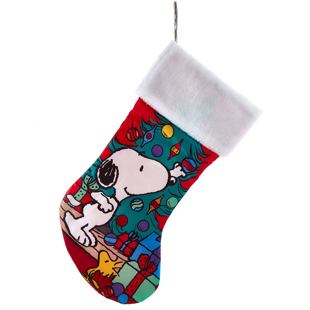 Peanuts Snoopy & Friends Christmas Stocking Holiday Decor-Merry Christmas-18” 