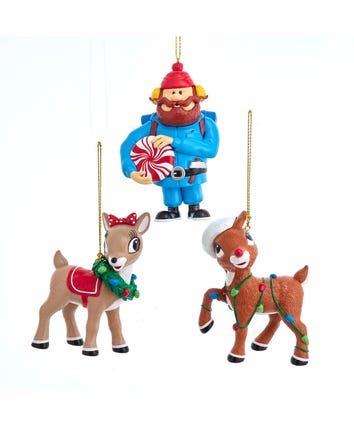 Rudolph The Red Nose Reindeer® Ornaments, 3 Assorted